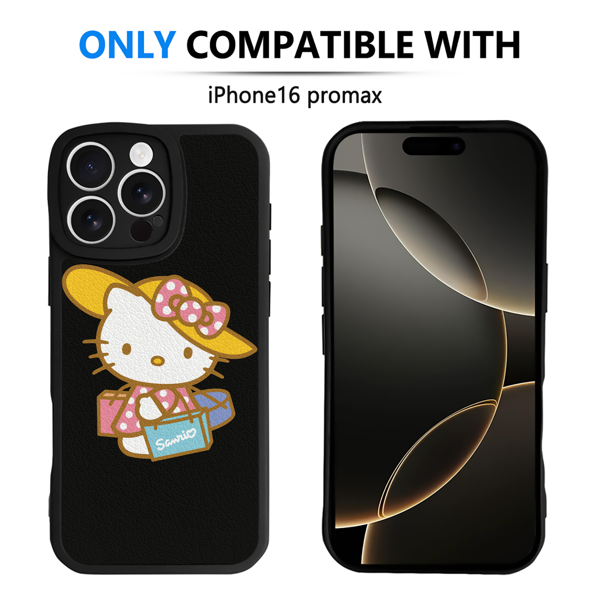 （画像用） Hello Kitty ハローキティ 【iPhone 16シリーズ対応】シリコンスマホケース（レザー調） 材質：シリコン